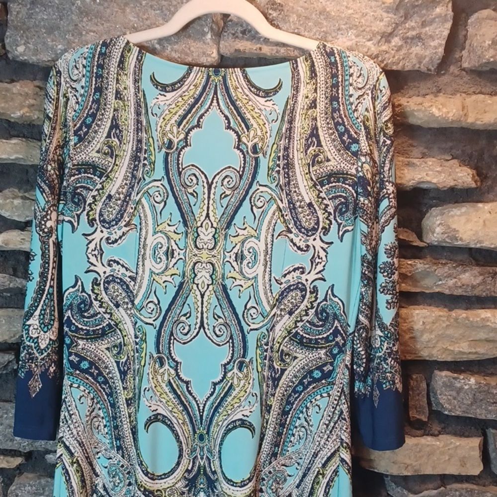 Women's London Times 3/4 sleeve midi dress sz 8 - Picture 9 of 9